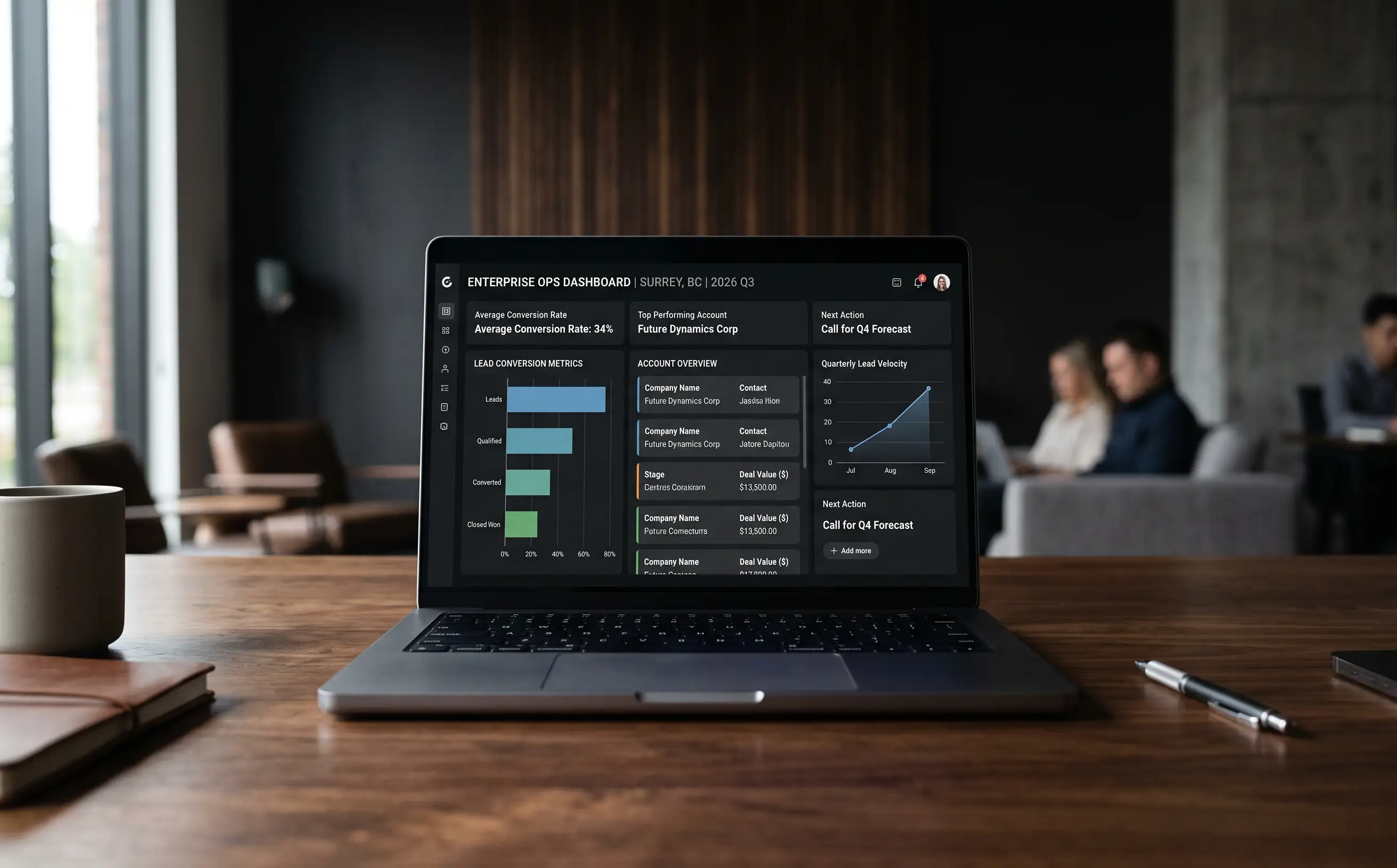 Enterprise CRM & Lead Routing Engine Laptop Mockup